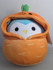 NWT Squishmallows Easter Squad Winston the Owl in Carrot Hoodie, 8″ Plush, 2024