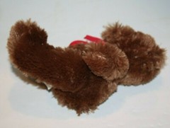 The Childrens Place Red Velvet Bow Valentine Teddy Bear 9″ Brown Plush Soft Toy