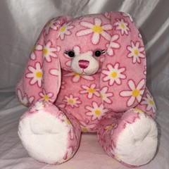 Build A Bear Pink Bunny Rabbit Daisy Spring Flowers 16” Plush Animal Retired