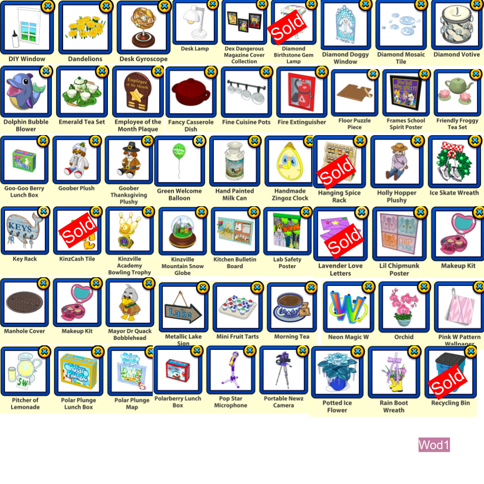 Webkinz Classic Items Virtual* Pick 1 Item