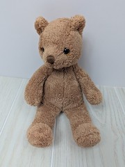 Commonwealth small about 10-11″ plush teddy bear brown textured fur 2006
