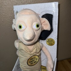Harry Potter DOBBY Electronic Interactive Plush w/ Sock The Noble Collection NEW