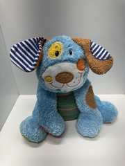 Mary Meyer Cheery Cheeks Blue Puppy Dog Stripe Belly Plush Stuffed Animal Spots