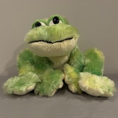 GANZ Webkinz Tie Dye Frog Green Plush No Code Excellent Condition Retired HM162