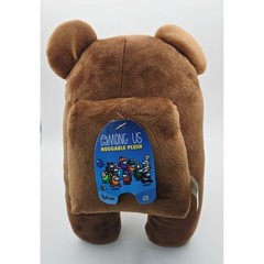 Among Us Huggable Plush Brown Bear Crewmate Stuffed Toy Toikido PMI 11 Inch NWT