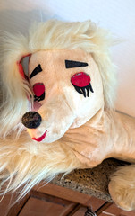 Vintage 1960’s MCM Large Afghan Hound Plush Dog Soft Toy mohair 23″ carnival N1