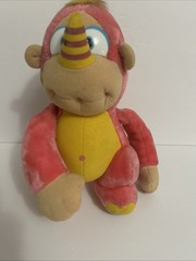 The Wuzzles RHINOKEY Hasbro Softies Plush Pink Yellow Rhino Monkey 1984 Disney