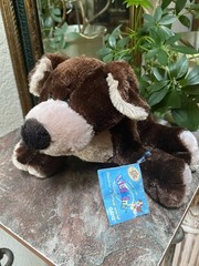 Ganz Webkinz Mocha Pup HM348 Brown Dog Plush Stuffed Animal w/ Unused Code