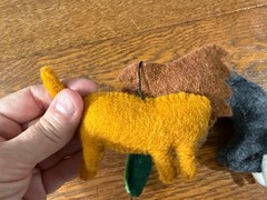 The Winding Road 5 Hanging Animal Mobile Garland 100% Wool Felt 52”