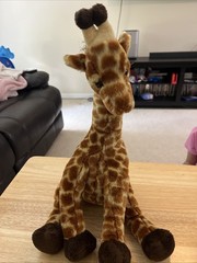 TY Giraffe Medium Stuffed Animal Plush Brown Yellow Washable, height: ~1.5 feet