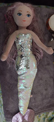 Large TY Sea Sequins Plush Mermaid – Cora 35″ Long Pink Hair Stuffed Animal