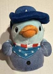2026 Patriotic Quackerz ~ Cowboy With Bandana Duck – “Freedomfoul” ~ 7” Plush