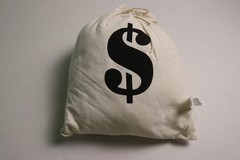 Classic Toy Co Money Bag Plush Pillow 11.5in Cream Dollar Sign Novelty
