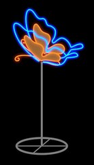 2′ Blue and Orange LED Butterfly Display