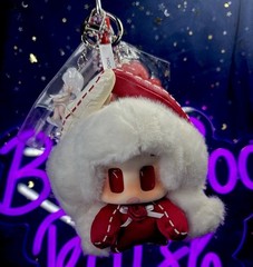Jiangjiamg “Fortune Comes To Me” Red And White Plush And BeeBoo Keychain NEW