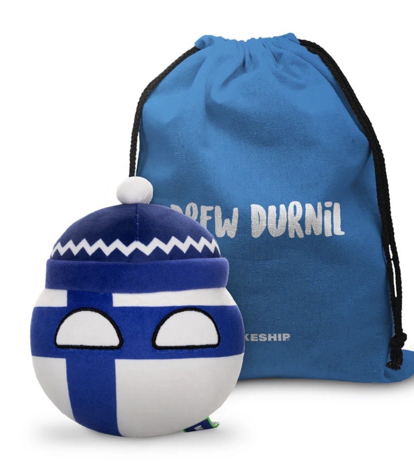 Makeship Drew Durnil – FinlandBall – 🇫🇮 Finland Plushie Limited Ed. 1/515 NEW
