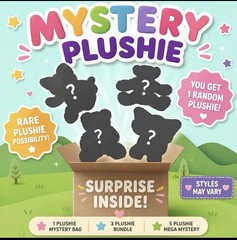 Mystery Plushie Surprise Mystery Bag Random Styles Vary Multicolor