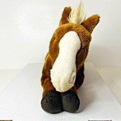 Vintage Lying Brown Horse 14” Plush Brown Beige Soft Realistic Stuffed Animal