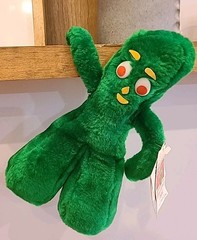 Vintage Green Gumby Posable Plush Stuffed Animal Character ACE Tags 1988 Perma