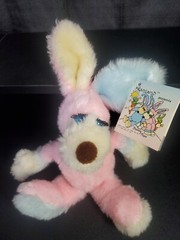 RARE Vintage Francesca Hoerlein 1982 Franland FiFi La Femme Bunny Pups Plush Tag