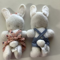Vintage Gingham Bunny Rabbit Plush From Hallmark For Spring Easter Boy And Girl
