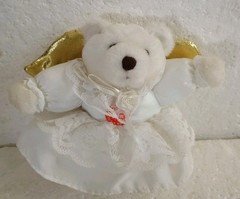 Vintage Great American Fun Corp Teddy Squeeze Friends Plush Angel Bear