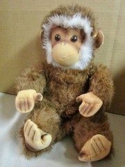 Vintage Any Toy Plush Stuffed Monkey Excellent condition 16″ tall (O)