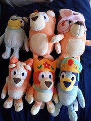 Bluey & Bingo Plush Lot Of 6 Royal King Queen Bingo Plush