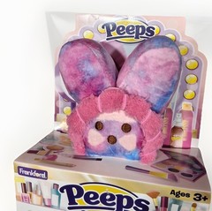 Peeps Marshmallow Bunnies 4 Count and Tie Dye Plush Bunny Gift Set Frankford