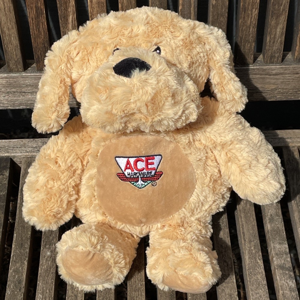 RARE Ace Hardware Plush Dog Embroidered WARMIES Weighted Microwaveable Warmth
