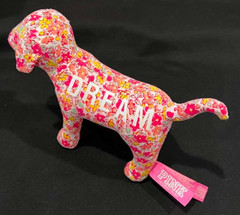 Victoria’s Secret Floral Dream Pink Yellow Peach Plush Dog Stuffed Animal