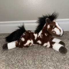 Rare The Petting Zoo Sabino Paint Pinto Horse Pony Stuffed Animal Plush Toy 16″