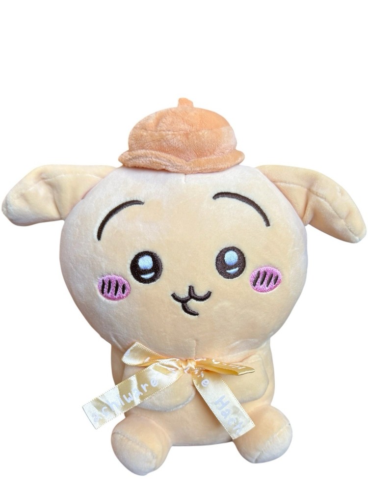 Chiikawa Hachiware Plush with Beret Hat & Ribbon | Kawaii Anime Stuffed Animal