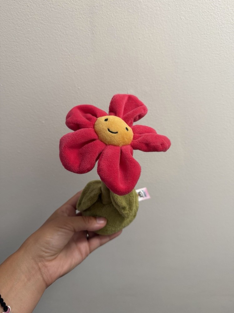 Jellycat Flowerlette Wild Rose Pink Flower Plush 7.5 inches Retired