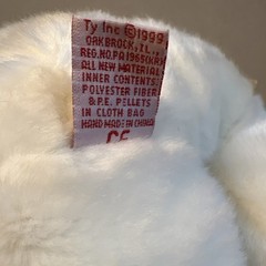 14” LARGE TY 1999 BEANIE BUDDIES HALO ANGEL WHITE BEAR STUFFED ANIMAL PLUSH TOY