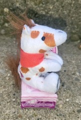 2010 Whimzy Pets Stetson Horse 3″ Mini Plush White Brown Spotted Blip Toys