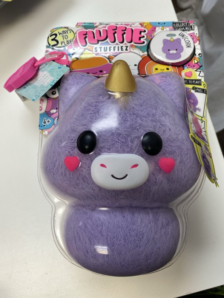Fluffie Stuffiez Small *UNICORN* Pull Fluff to Reveal Surprise Plush Underneath