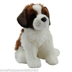 OMA Douglas plush 16″ long ST. BERNARD stuffed animal dog cuddle toy saint puppy