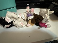 Lot of 9 Whimzy Pets Mini Plush Toy by Blip Toys Horse Moose Dog Seal Bunny