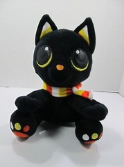 Plushible Halloween Plush Black Cat Candy Corn Cory Stuffed Animal 8″ Big Eyes