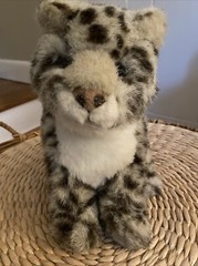 Vintage A & A 1992 Snow Leopard Plush Spotted Spots Stuffed Animal