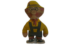12” VINTAGE DOLL STUFFED PLUSH TOY The Professor in Good Condtion