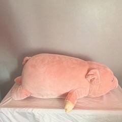 Yohay Large Pink Sleeping Pig Plush Stuffed Animal Washable Soft Toy