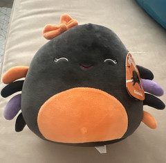 Squishmallows Dominik Spider Halloween Plush Black Orange Purple Tag Attached
