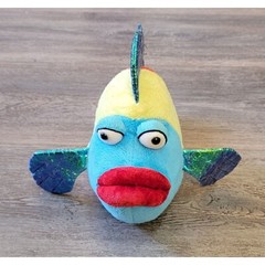 Ganz Webkinz Pucker Fish Multicolor Crinkle Fins Big Lips #HM438