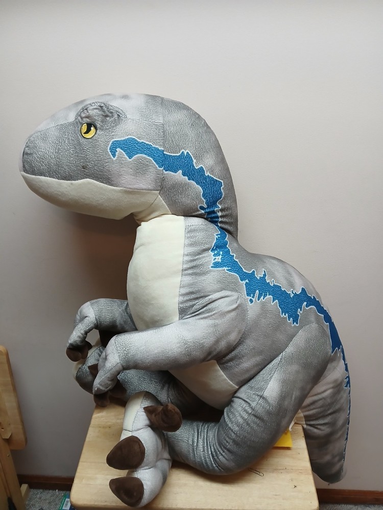 Giant Jurassic World Jurassic Park 40″ Jumbo Plush Velociraptor Blue