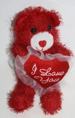 Genich Intl Valentine Teddy Bear 9″ Red Heart I Love You White Plush Stuffed Toy