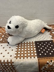 WILD REPUBLIC 14″ REALISTIC LIFELIKE WHITE FUR SEAL PLUSH DOLL FIGURE TOY