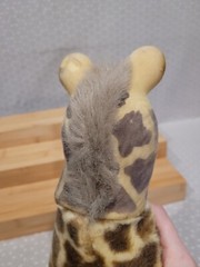 1994 Vintage Zoo Borns Ed Kaplan Baby Giraffe Flocked Head Plush Toy 11″