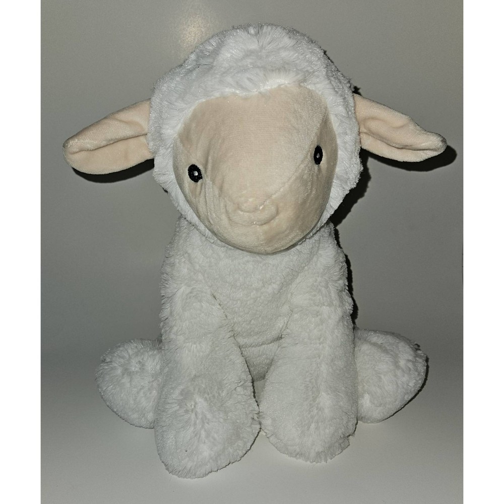 Silver One White Sheep Lamb Plush 13″ Stuffed Animal Toy Lovey Sewn Eyes